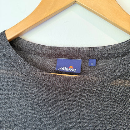Ellesse Charcoal Marl Fine Knit Jumper Size 8