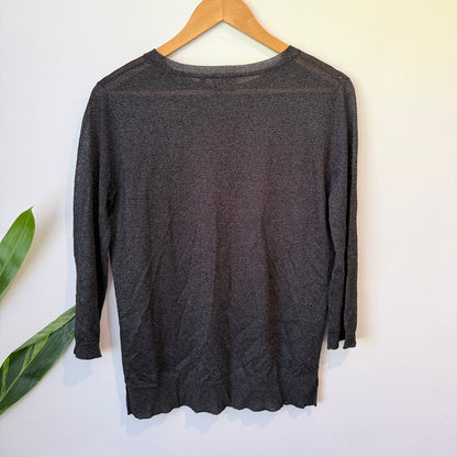 Ellesse Charcoal Marl Fine Knit Jumper Size 8