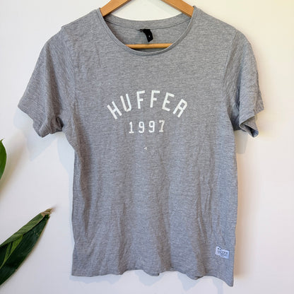Huffer Grey Marl 1997 Logo Tee Size 8