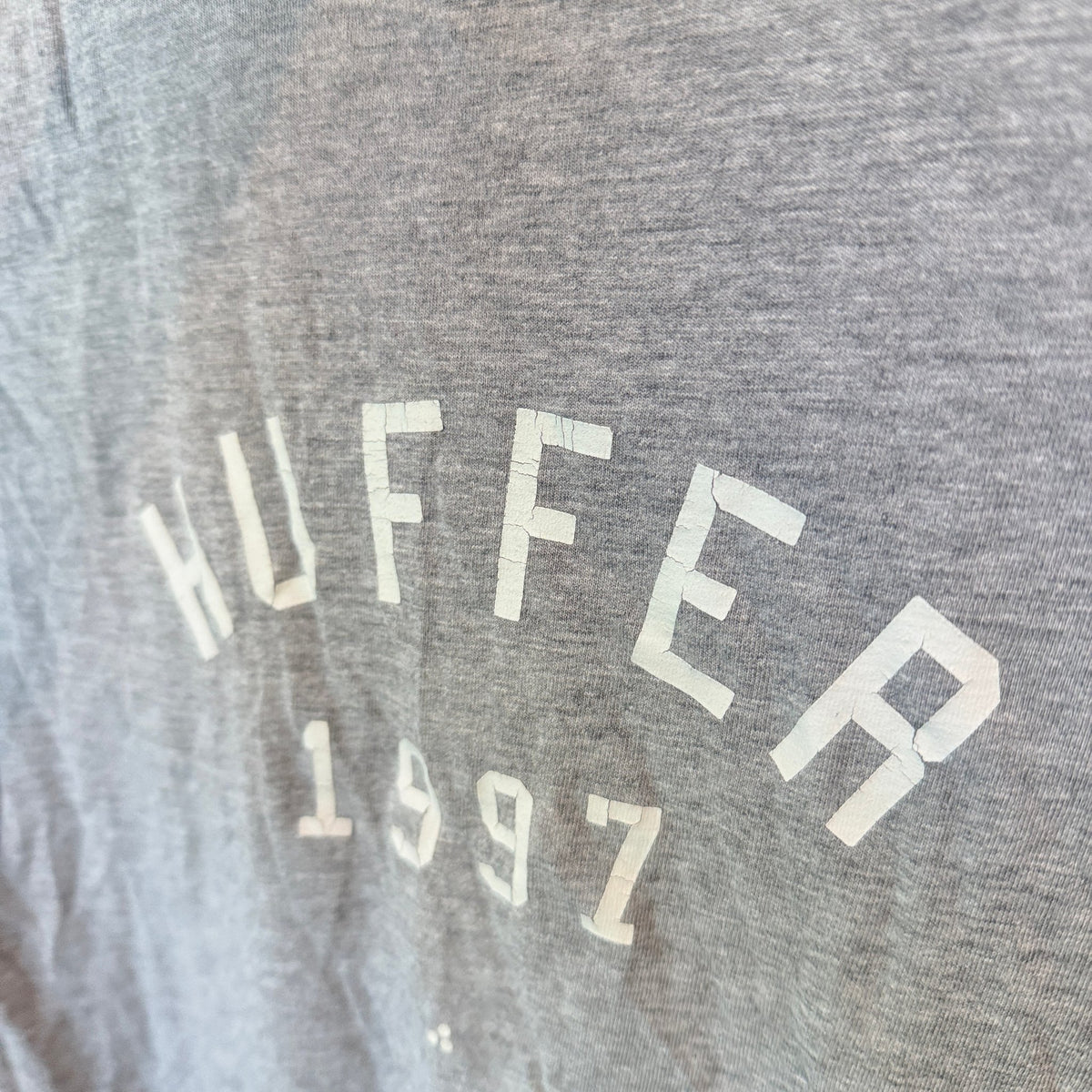Huffer Grey Marl 1997 Logo Tee Size 8