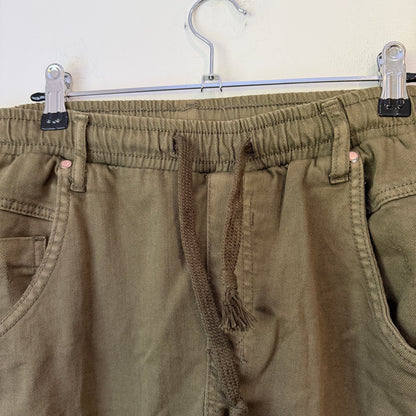Dricoper Khaki Drawstring Jogger Jeans Size 27