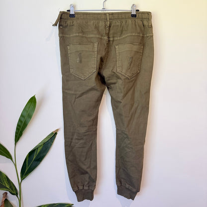 Dricoper Khaki Drawstring Jogger Jeans Size 27