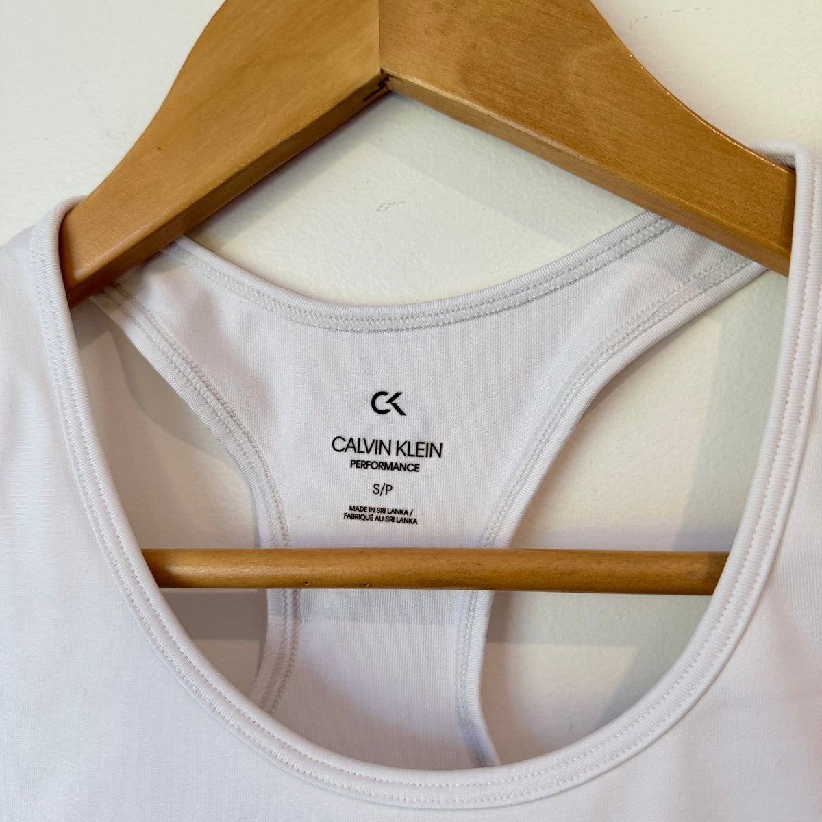 Calvin Klein Performance White Logo Sports Bra Size S