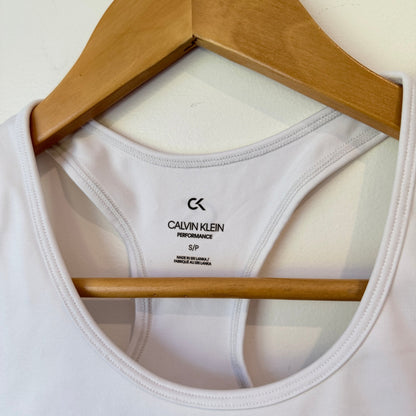 Calvin Klein Performance White Logo Sports Bra Size S