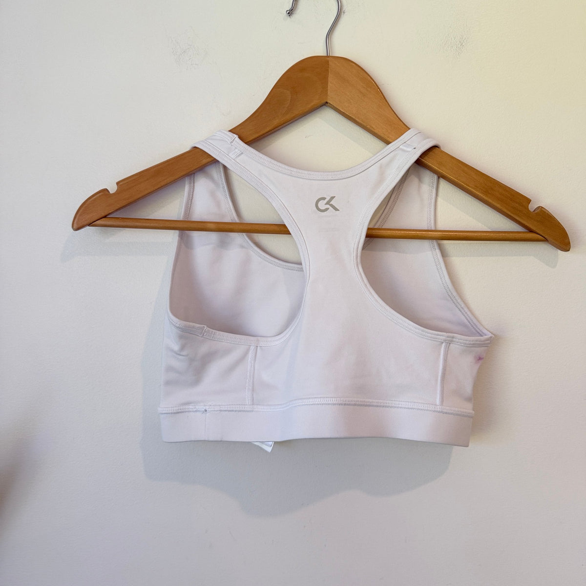 Calvin Klein Performance White Logo Sports Bra Size S