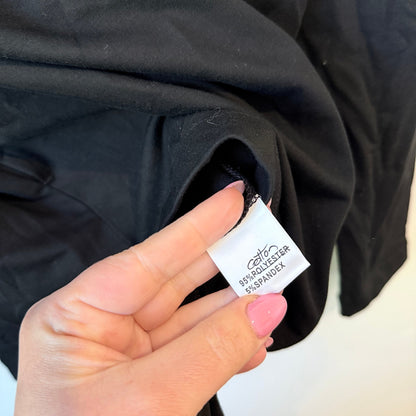 White on Black Black Zip Up Hoodie with Stripe Ties Size 10