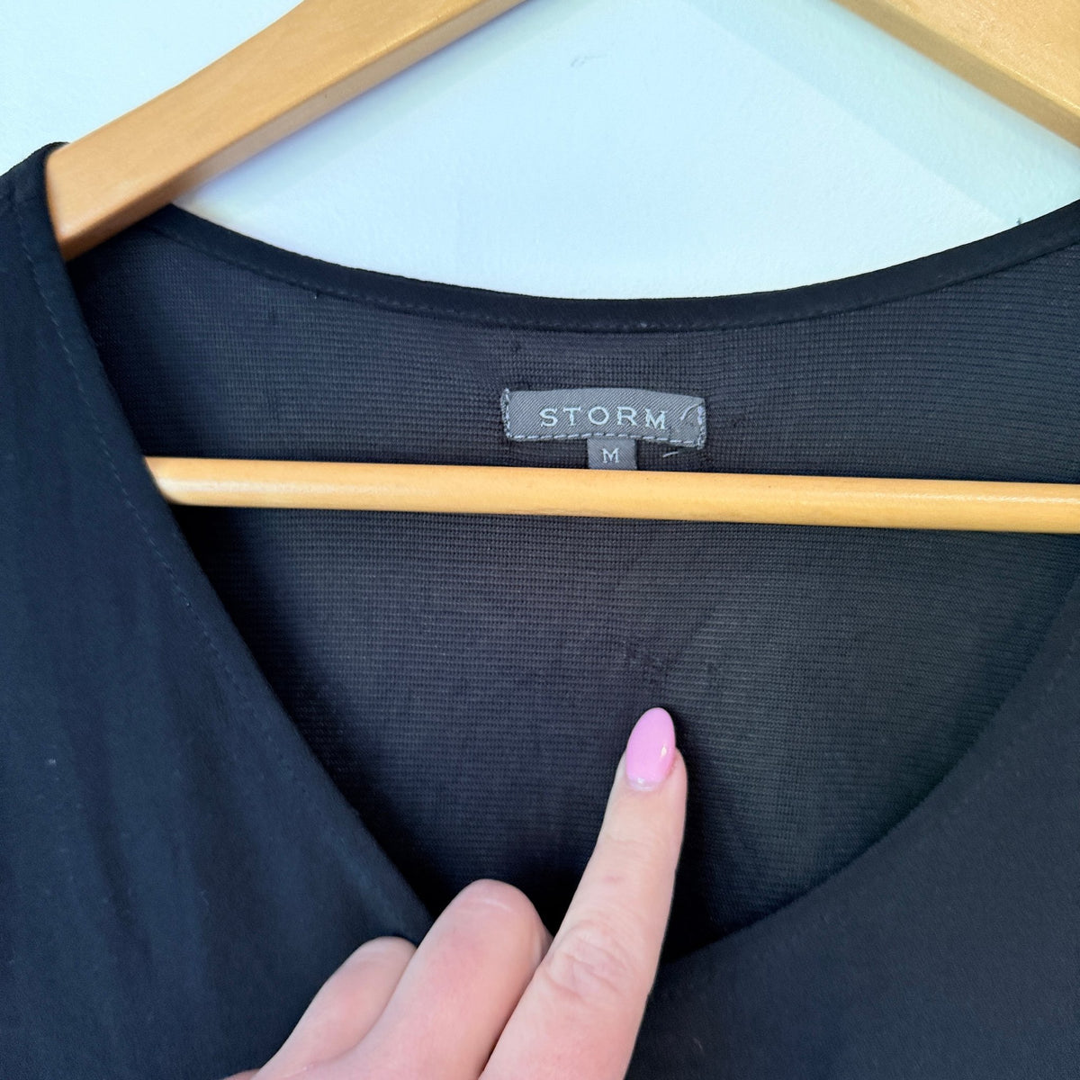 Storm Black Pleated Silk Blend Babydoll Dress Size M