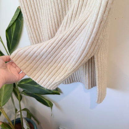 H&M Size XS Ribbed Knit Sleeveless Roll Neck Top