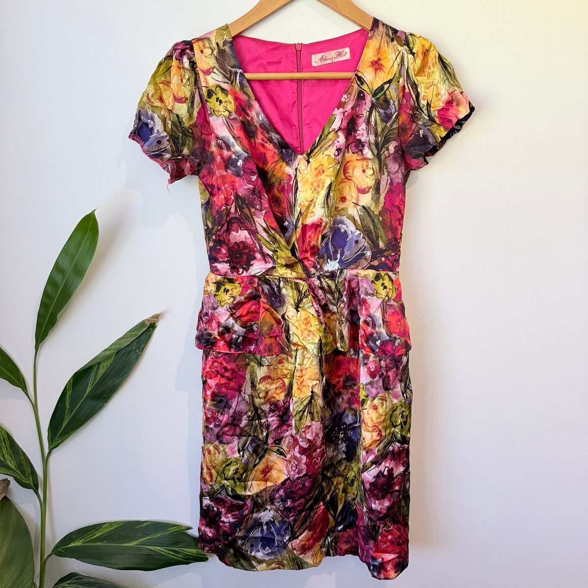 Alannah Hill Floral Satin Peplum Dress