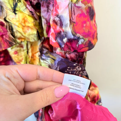 Alannah Hill Floral Satin Peplum Dress