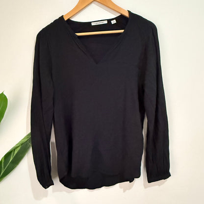 Trenery Size S V-Neck Long Sleeve Top