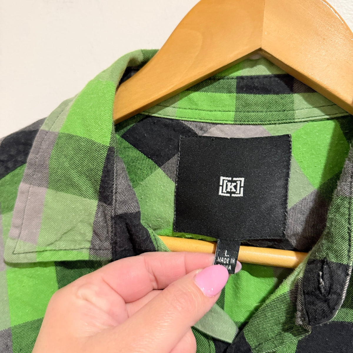 Krew Size L Buffalo Check Flannel Shirt