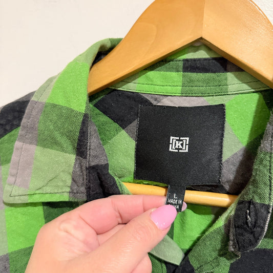Krew Size L Buffalo Check Flannel Shirt