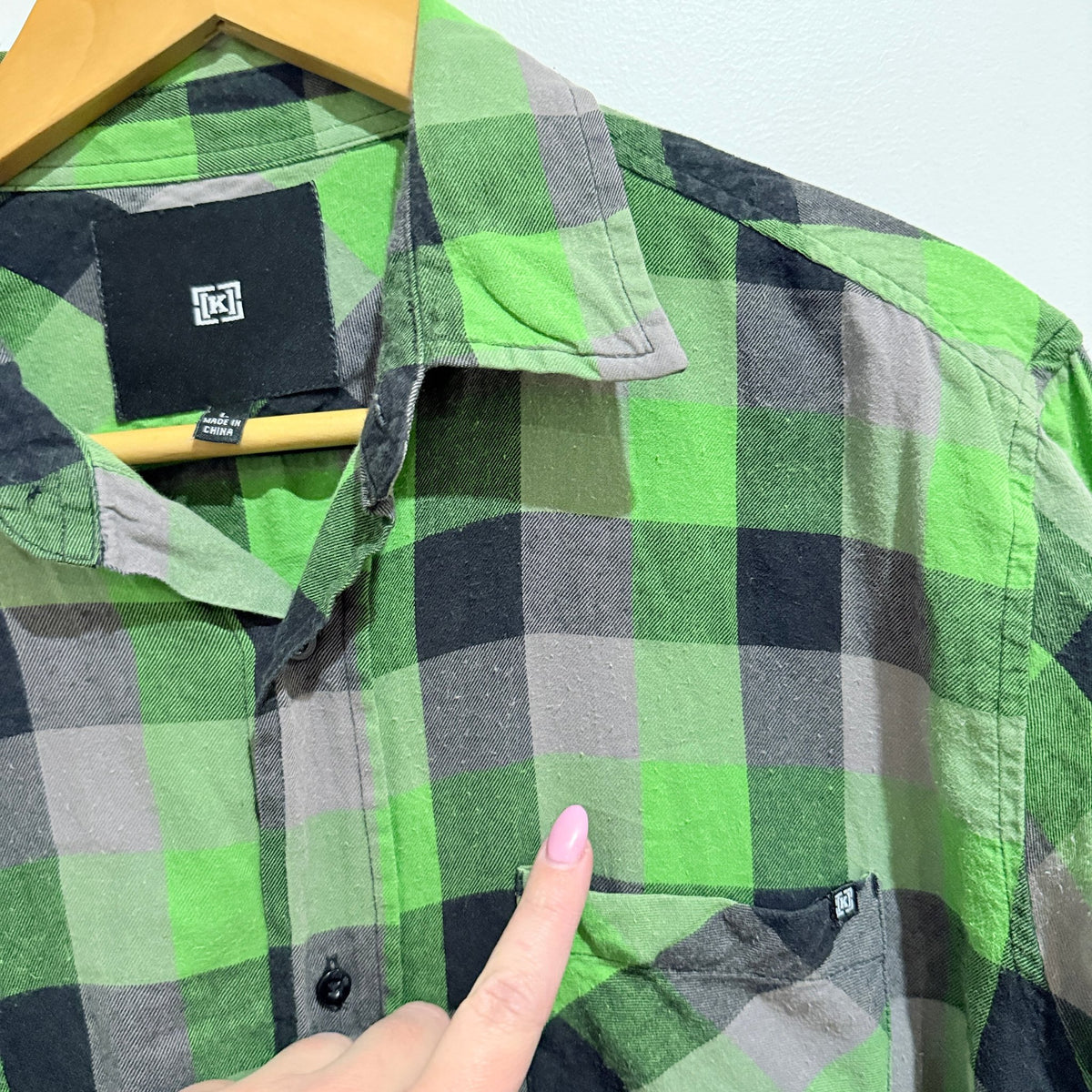 Krew Size L Buffalo Check Flannel Shirt