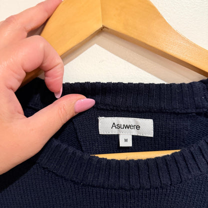 Asuwere Size M Cotton Crew Neck Knit Jumper