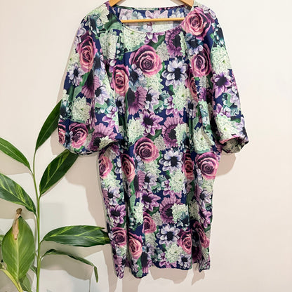 Annah Stretton Floral Cotton Balloon Sleeve Dress