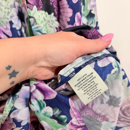 Annah Stretton Floral Cotton Balloon Sleeve Dress