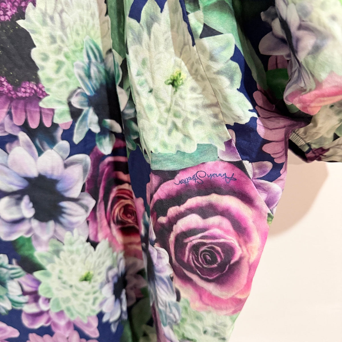 Annah Stretton Floral Cotton Balloon Sleeve Dress