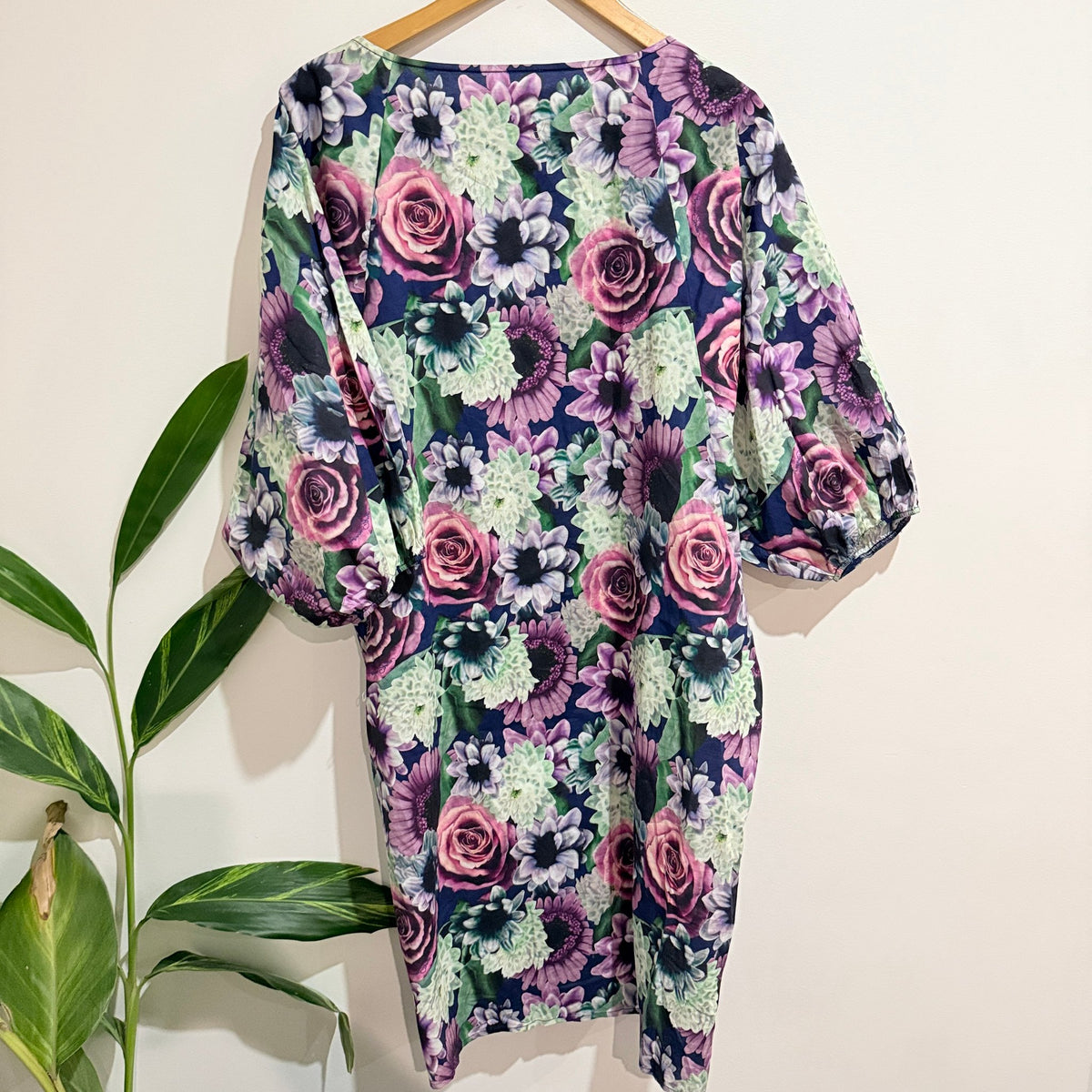 Annah Stretton Floral Cotton Balloon Sleeve Dress