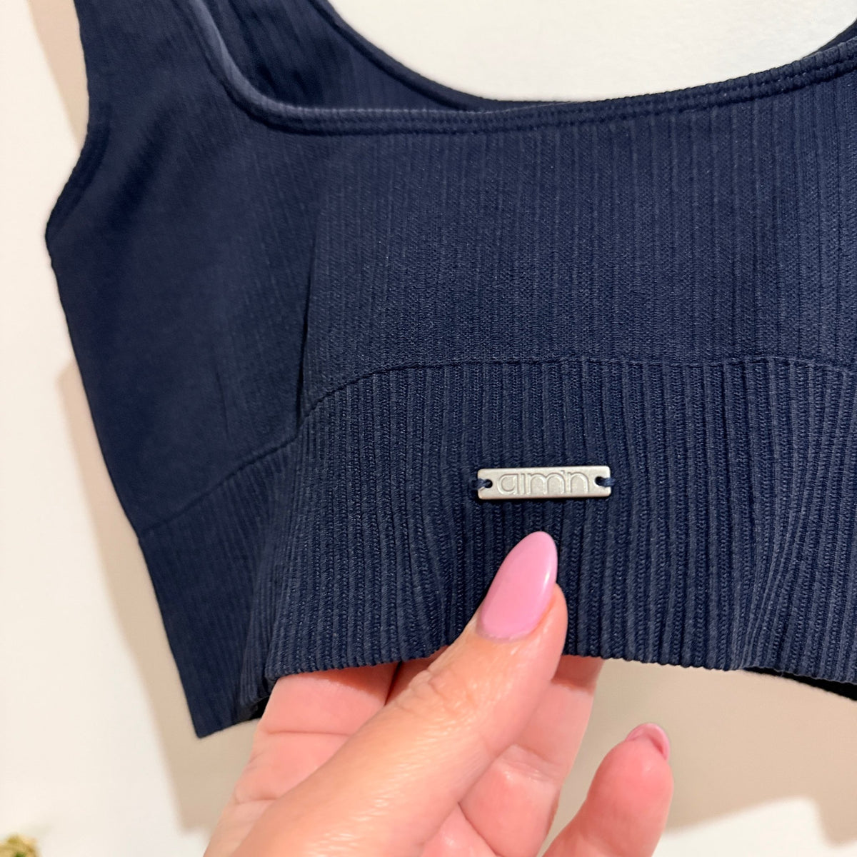 Brand Unknown Ribbed Seamless Crop Sports Top