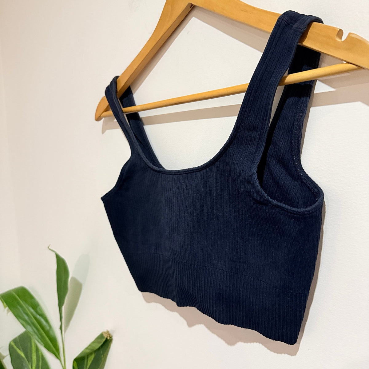 Brand Unknown Ribbed Seamless Crop Sports Top