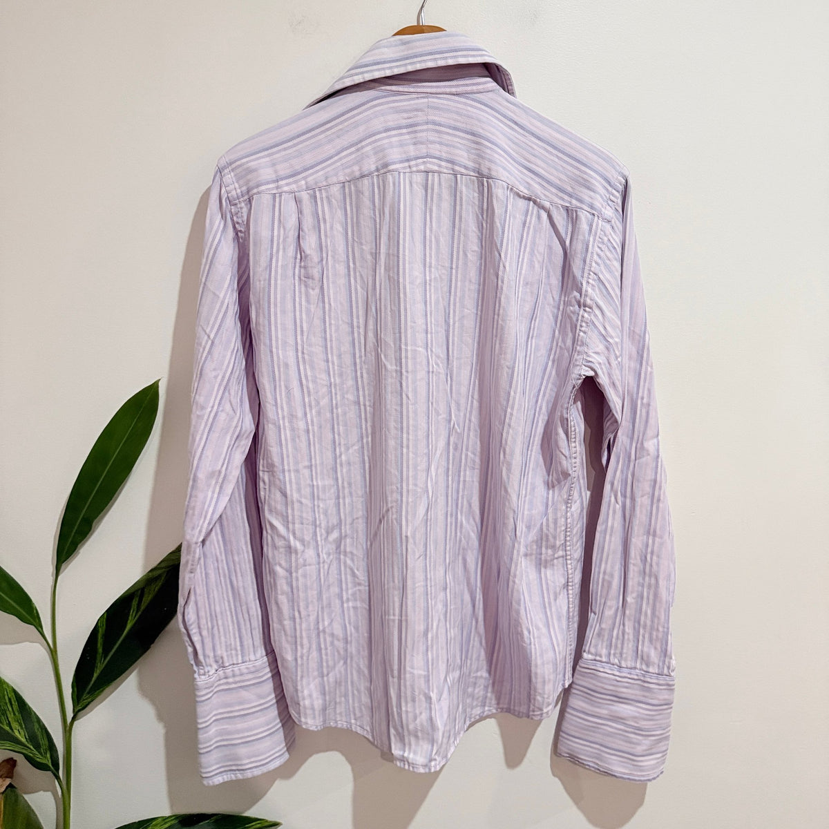 Jeff Banks Size 15½ | U/Arm to U/Arm 54cm Stripe Cotton Shirt