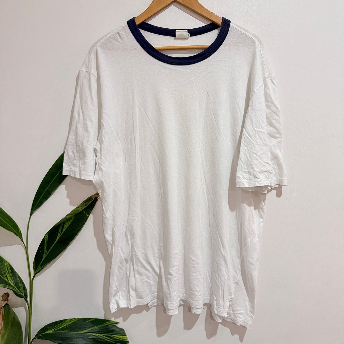 Bassike Size XL Organic Cotton Ringer Tee
