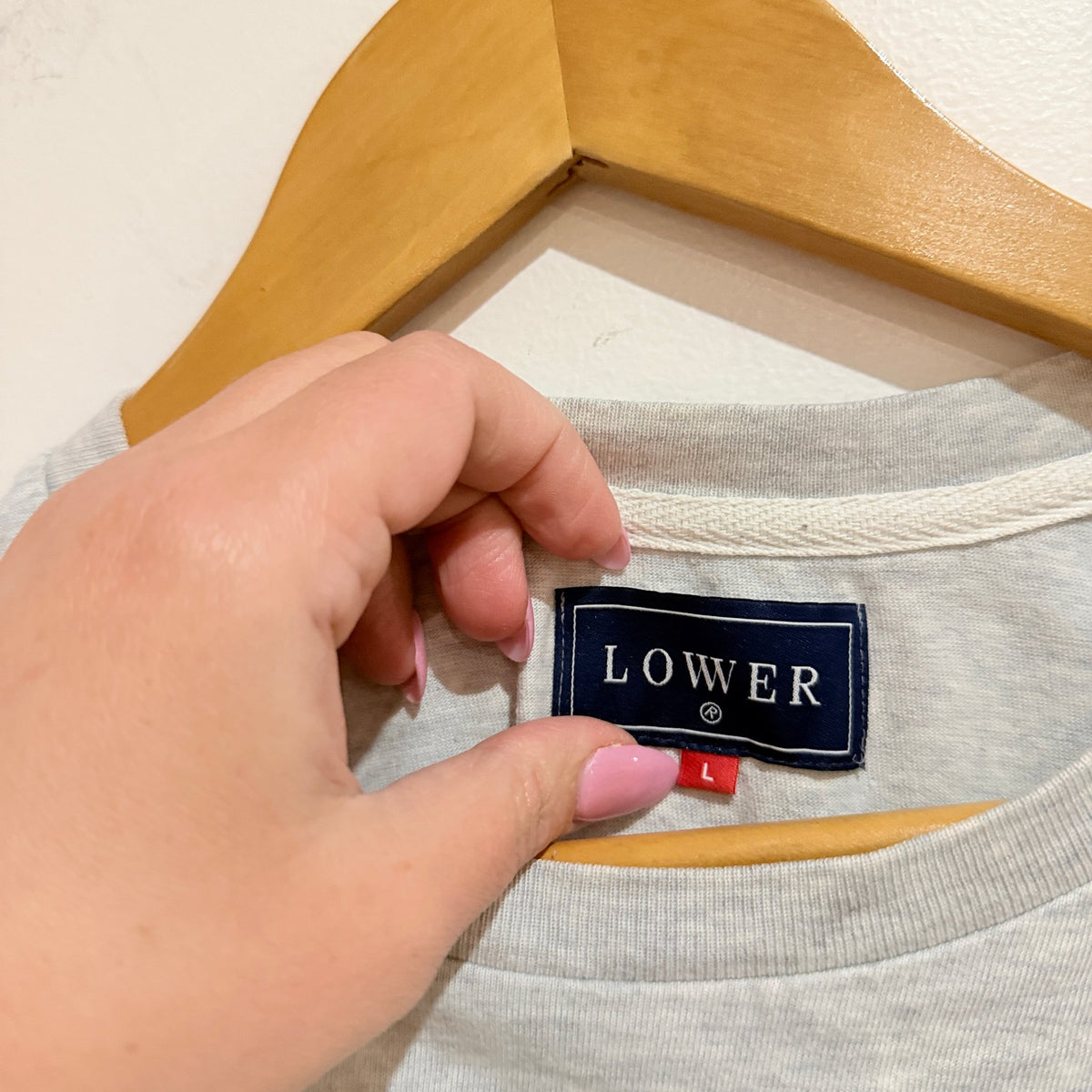 Lower Size L Logo Cotton Tee