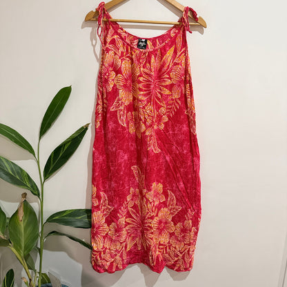 Pacific Leisure Wear One Size Tropical Print Rayon Sundress