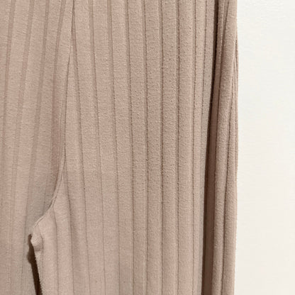 Glassons Taupe Rib Knit Wide Leg Pants Size XS