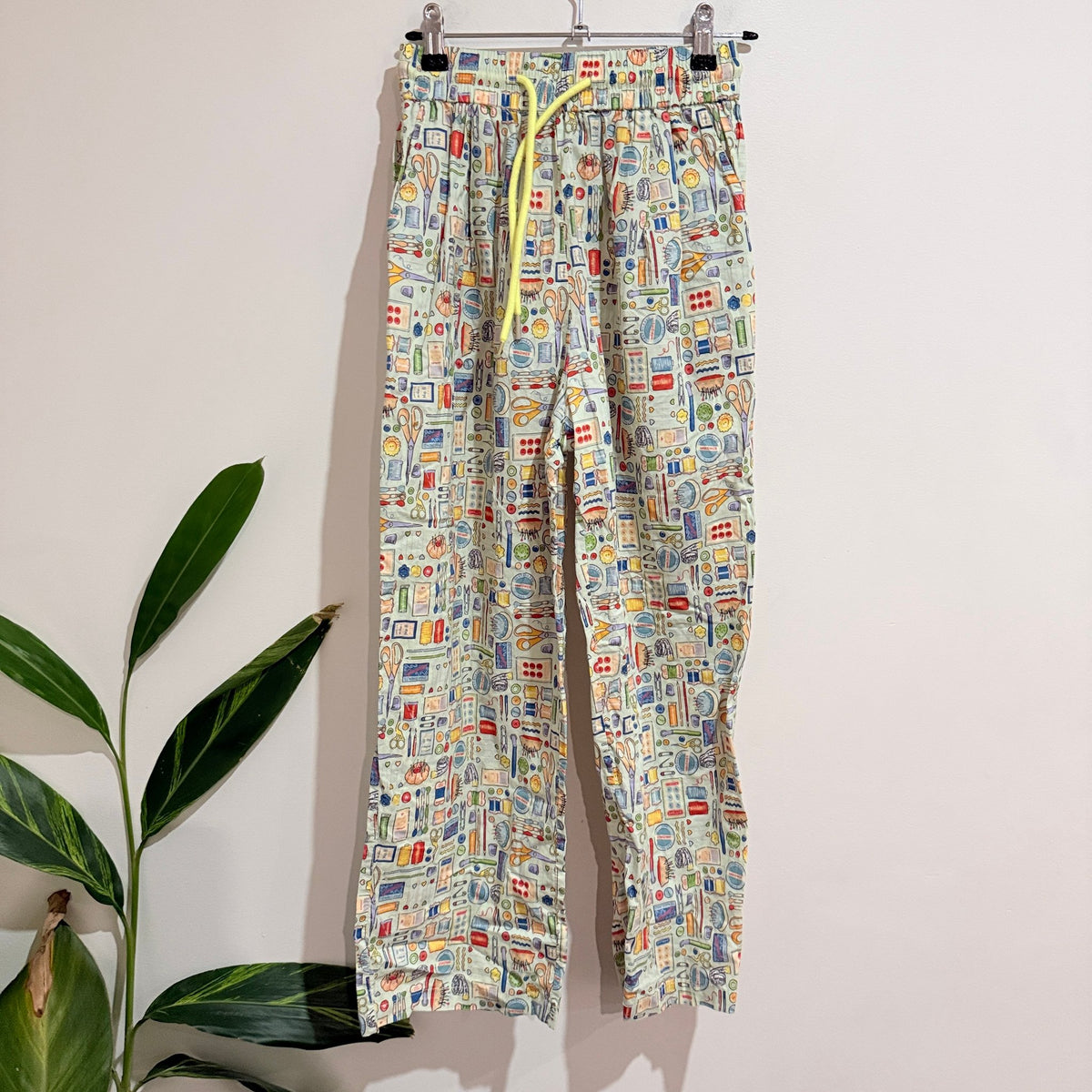 Novelty Print Drawstring Lounge Pants Size M