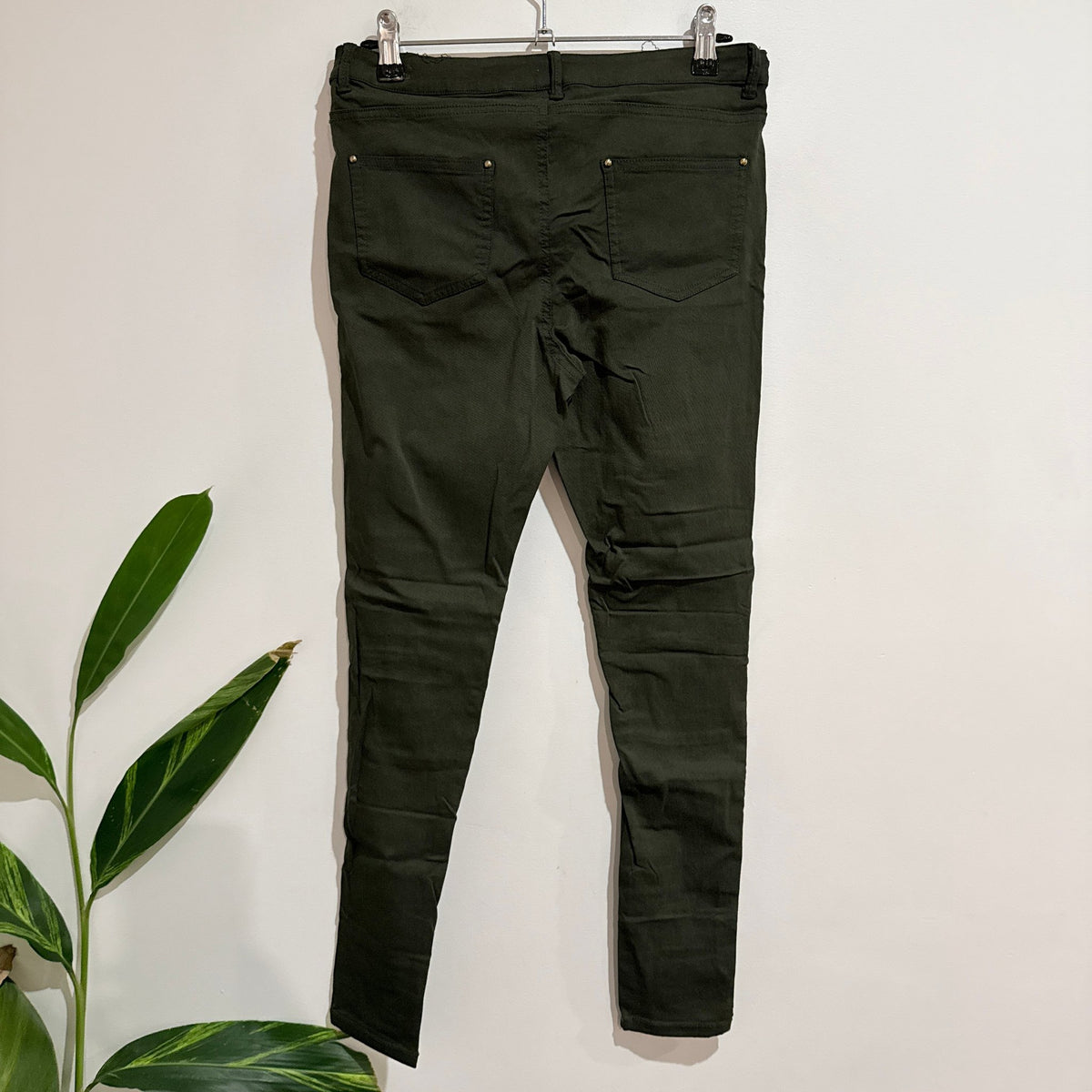 Mirrou Olive Green Skinny Pants Size 12