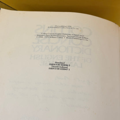 Collins Concise English Dictionary by Collins 1978