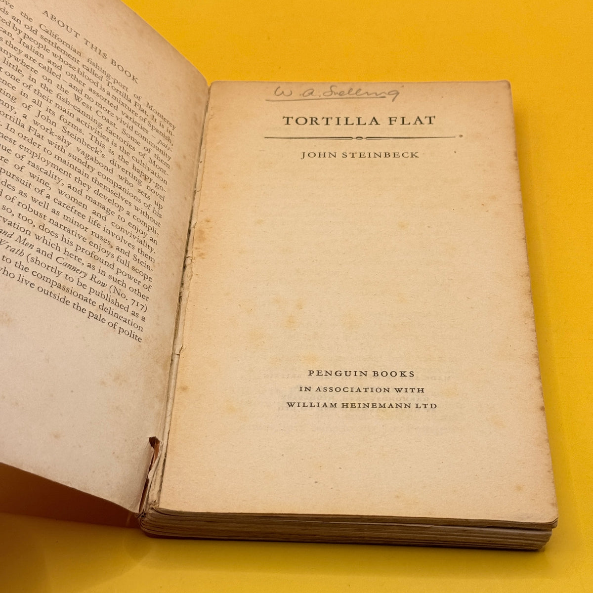 Tortilla Flat by John Steinbeck 1950