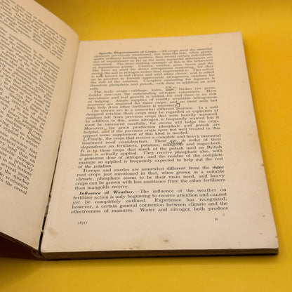 Manures and Manuring by the Ministry of Agriculture and Fisheries 1937