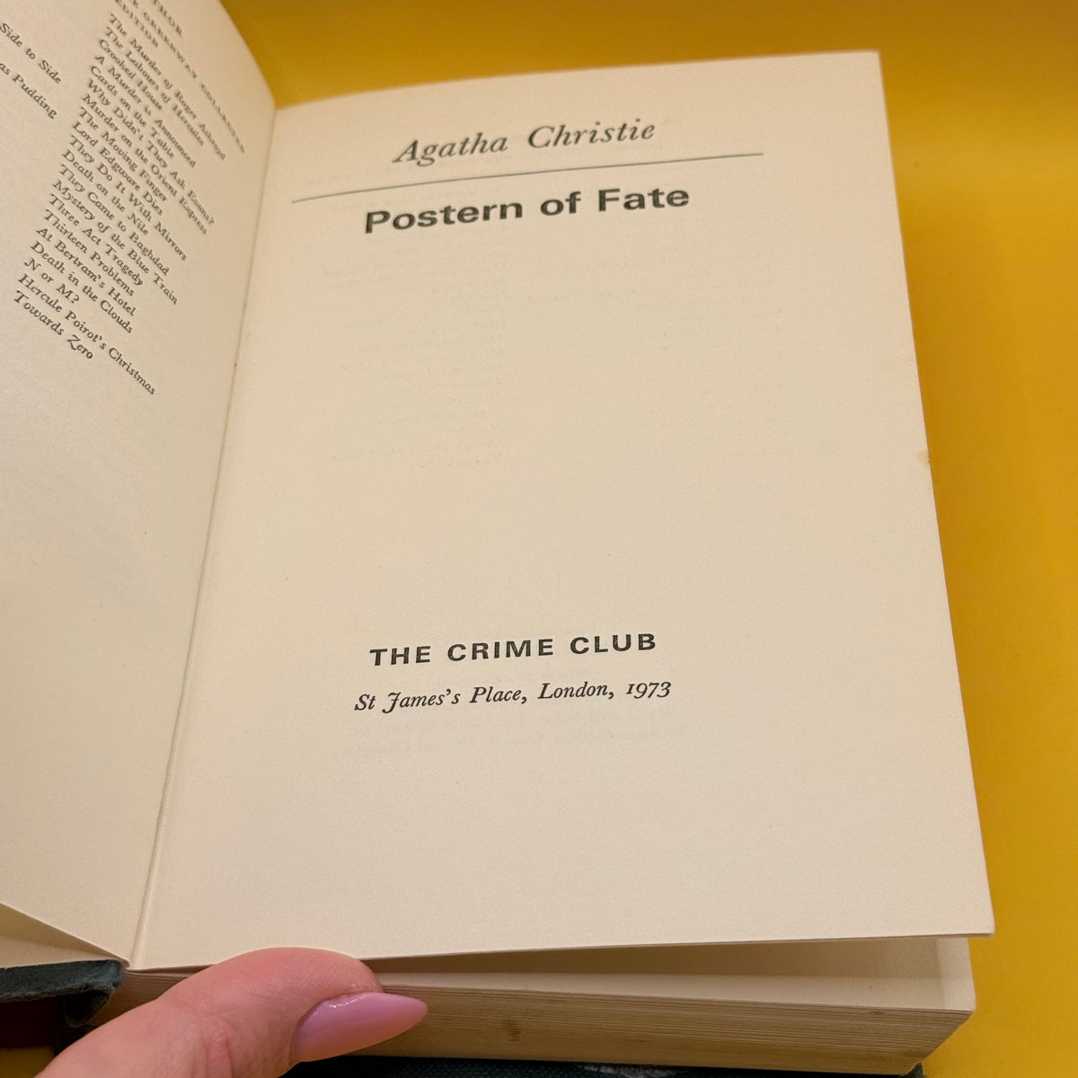 Postern of Fate by Agatha Christie 1973 (UK First Edition)