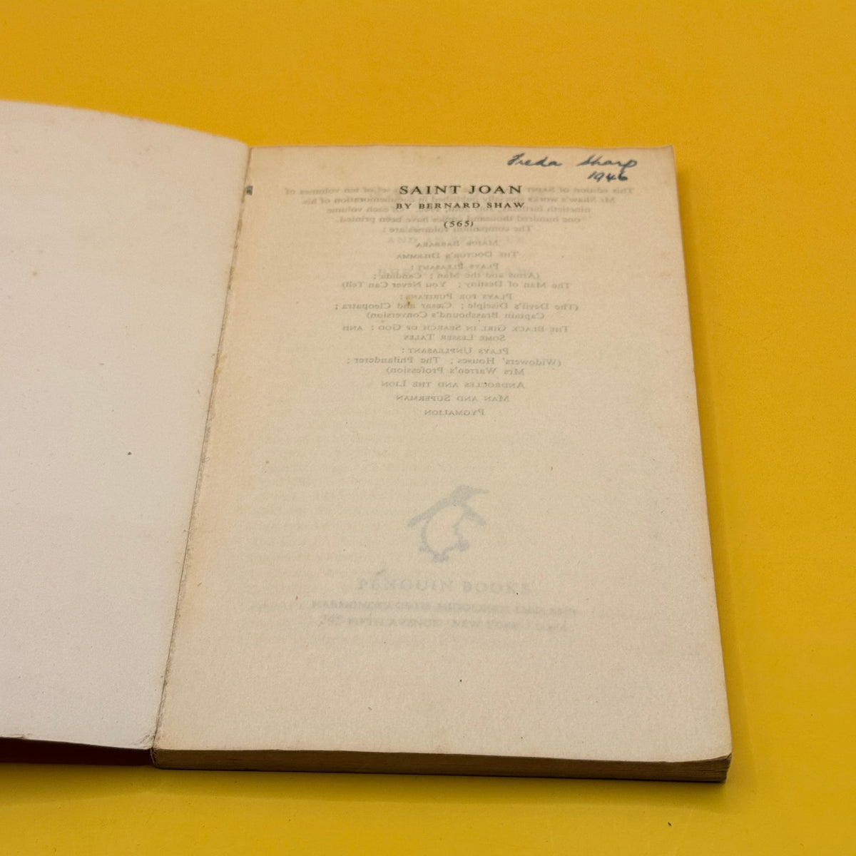 Saint Joan by George Bernard Shaw 1946