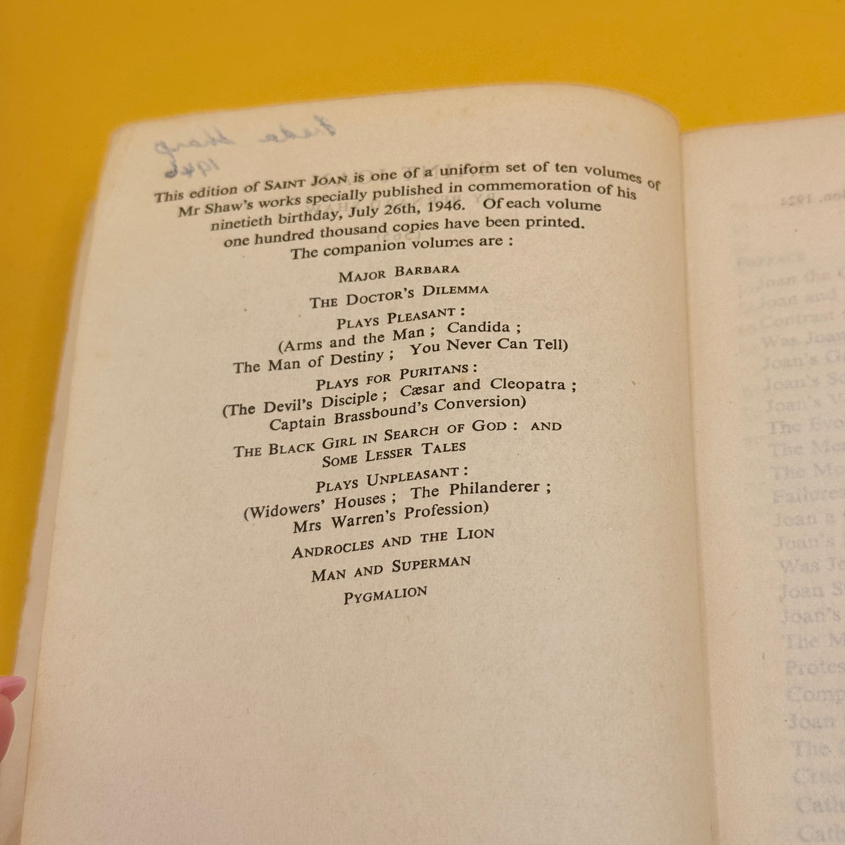 Saint Joan by George Bernard Shaw 1946