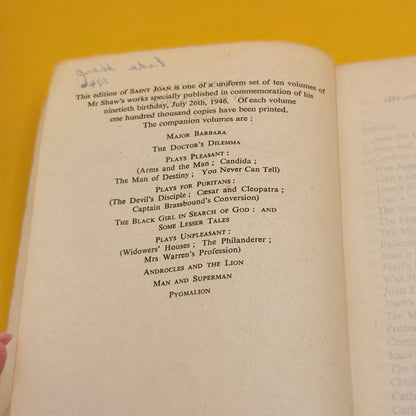 Saint Joan by George Bernard Shaw 1946