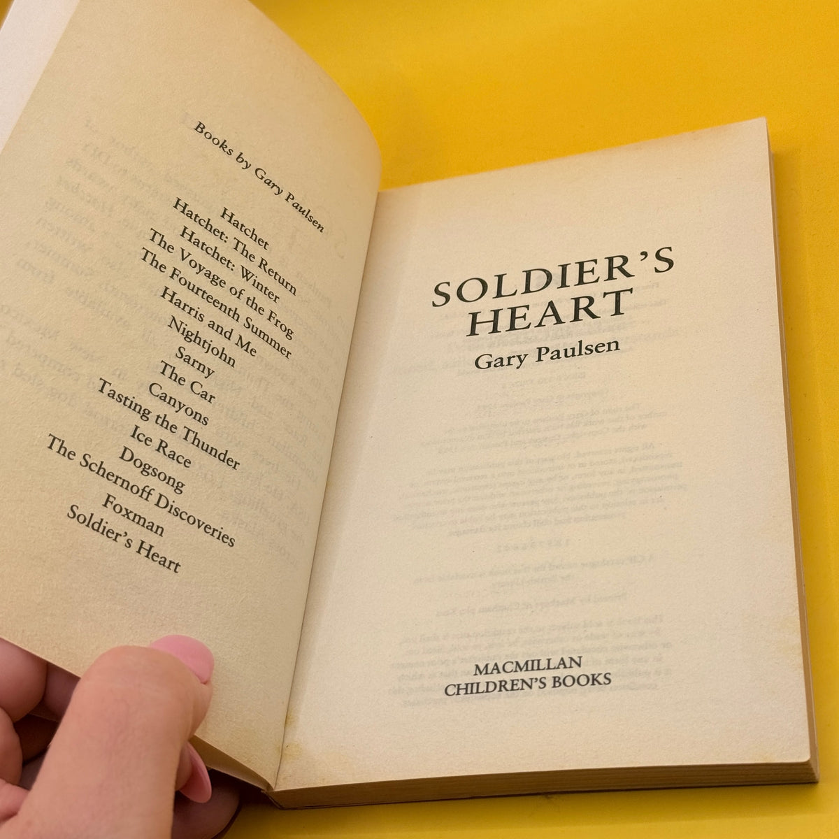 Soldier's Heart by Gary Paulsen