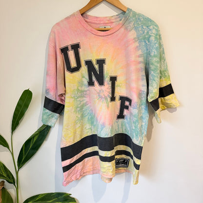 UNIF Size L Tie Dye Stripe Oversized Tee