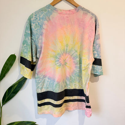 UNIF Size L Tie Dye Stripe Oversized Tee