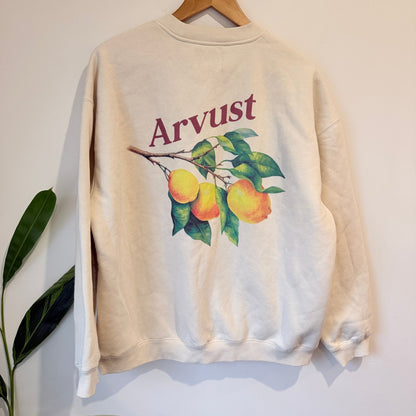 Arvust Farmers Market Lemon Graphic Crew Sweatshirt