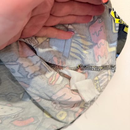 Zara Trafaluc Size M School Print Graphic Print Boxy Tee