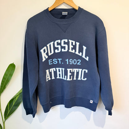 Russell Athletic Size S Vintage Arch Logo Crew Sweatshirt