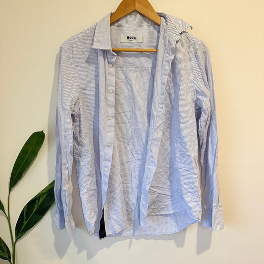 MSGM Size 40 Stripe Button Up Shirt