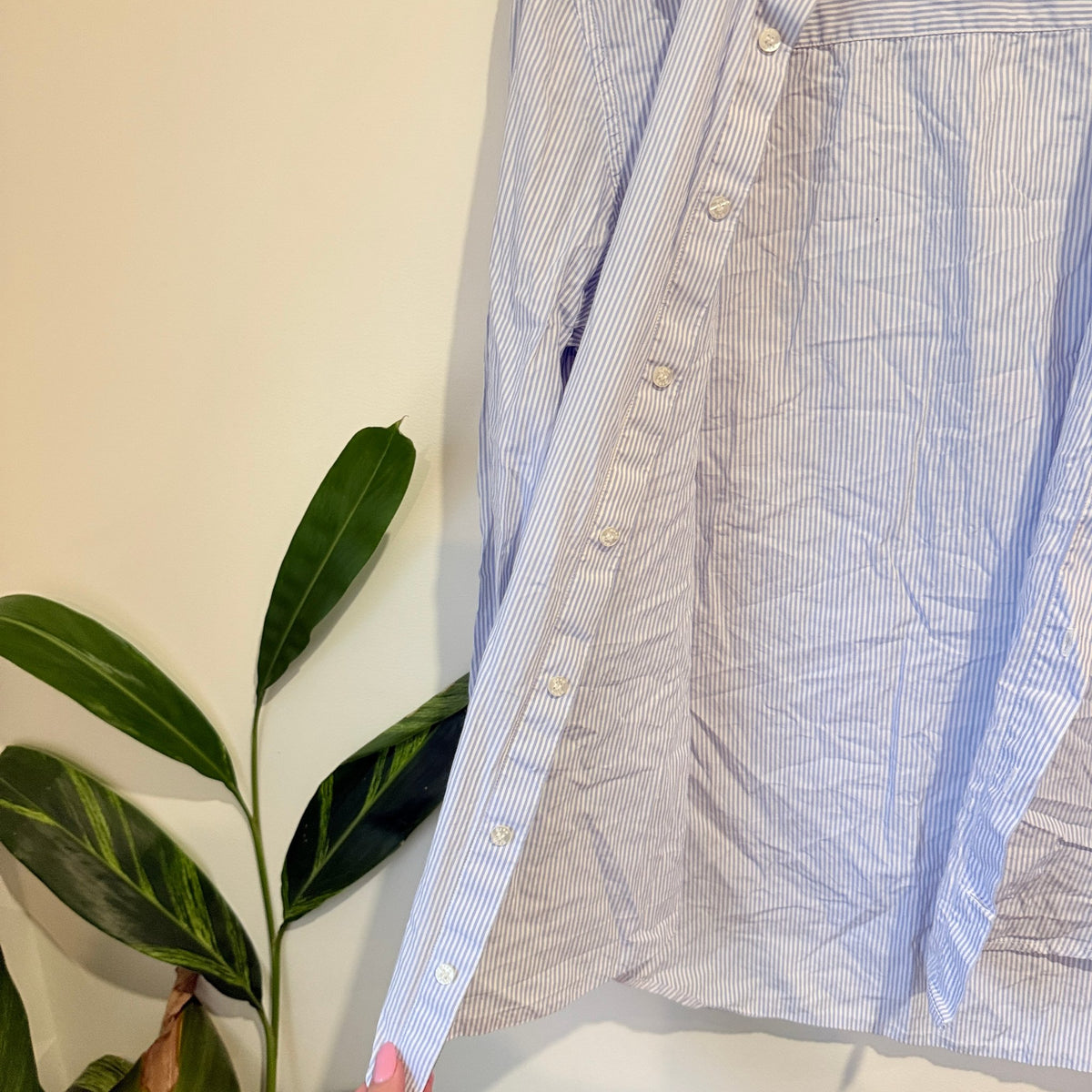 MSGM Size 40 Stripe Button Up Shirt