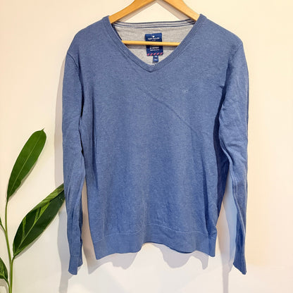 Tom Tailor Size M V Neck Cotton Knit Jumper