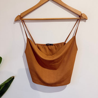 Marisa Atitude Size S | U/Arm to U/Arm 40cm Cowl Neck Cami Crop Top