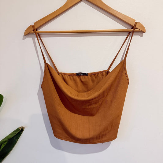 Marisa Atitude Size S | U/Arm to U/Arm 40cm Cowl Neck Cami Crop Top